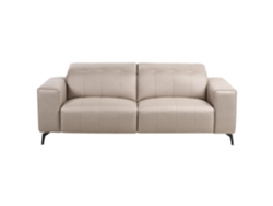 Sofá Beliani Ommel de 3 plazas de piel ecológica en color crema (210 x 102 x 105 cm)
