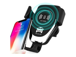 Cargador Sem Fio Carro Rápido Inteligente Qi Yizhood Negro