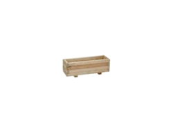 Jardinera de madera rectangular pequeña Com  patas para jardín | 60x20x20cm