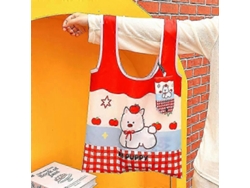 Bolso de mano con diseño de dibujos animados, modelo 2025, portátil, reutilizable, plegable, de gran capacidad, ideal para ir de compras y llevar la compra. ¡Genial!