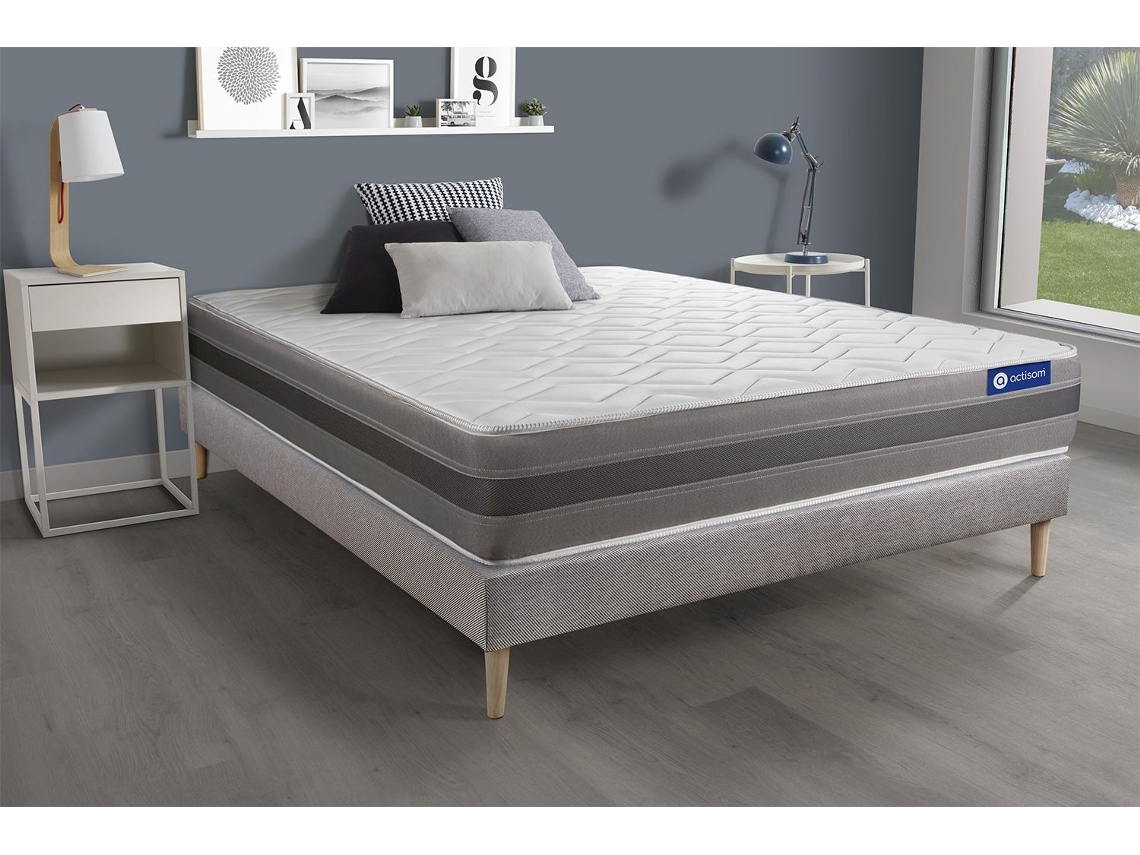 Canapé de Matrimonio Actiflex Relax Zonas ACTISOM Espuma con memoria Gris (160x200)