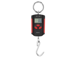 Báscula electrónica portátil de cadena de 200 kg (sin batería, color rojo)