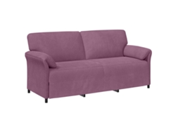 Sofá De 3 Plazas Morado 198 X 83 X 95 Cm Terciopelo