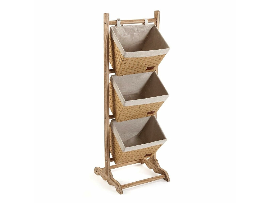 Cómoda VERSA (Marrón - Algodón - 35 x 35 x 102 cm)