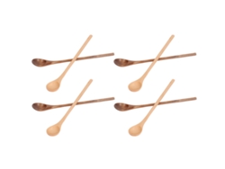 8 Cucharas De Madera De Haya Con Mangos Largos Y Cómodos, Seguras Para Cocinar Y Servir.