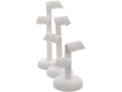 Soportes Exhibir Joyas Ideales Guardar Pendientes Forma Estable Elegante Juego 3 Unidades Hojalata Diseño