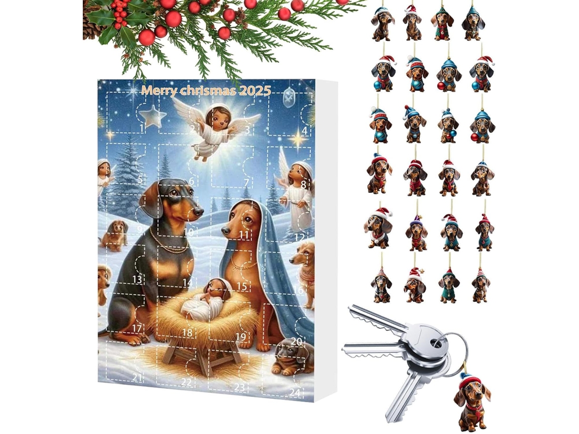 Calendario De Adviento De Navidad 2025 Para Perros - 24 Días - Colgantes Decorativos Para Adultos