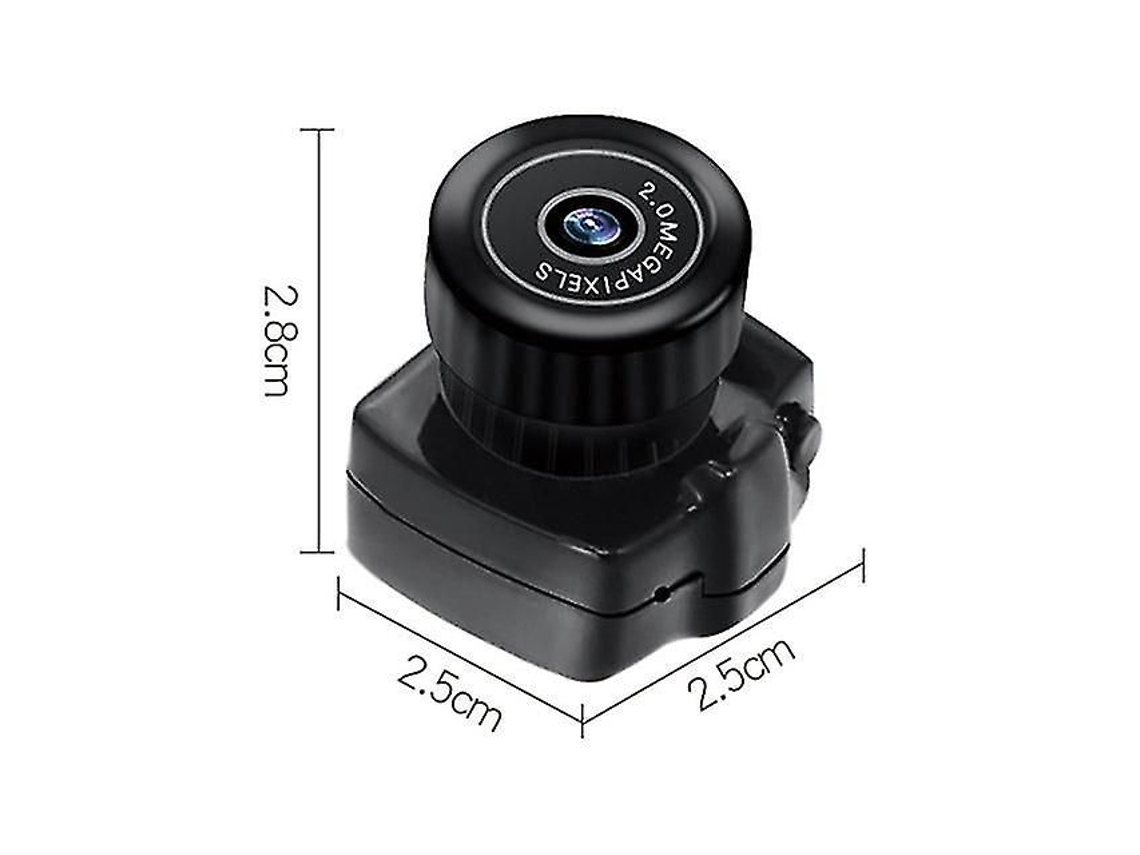 Mini cámara web Y2000 con grabadora de audio y video HD - Cámara de seguridad compacta para automóviles y deportes - Ideal para grabación de video secreta y