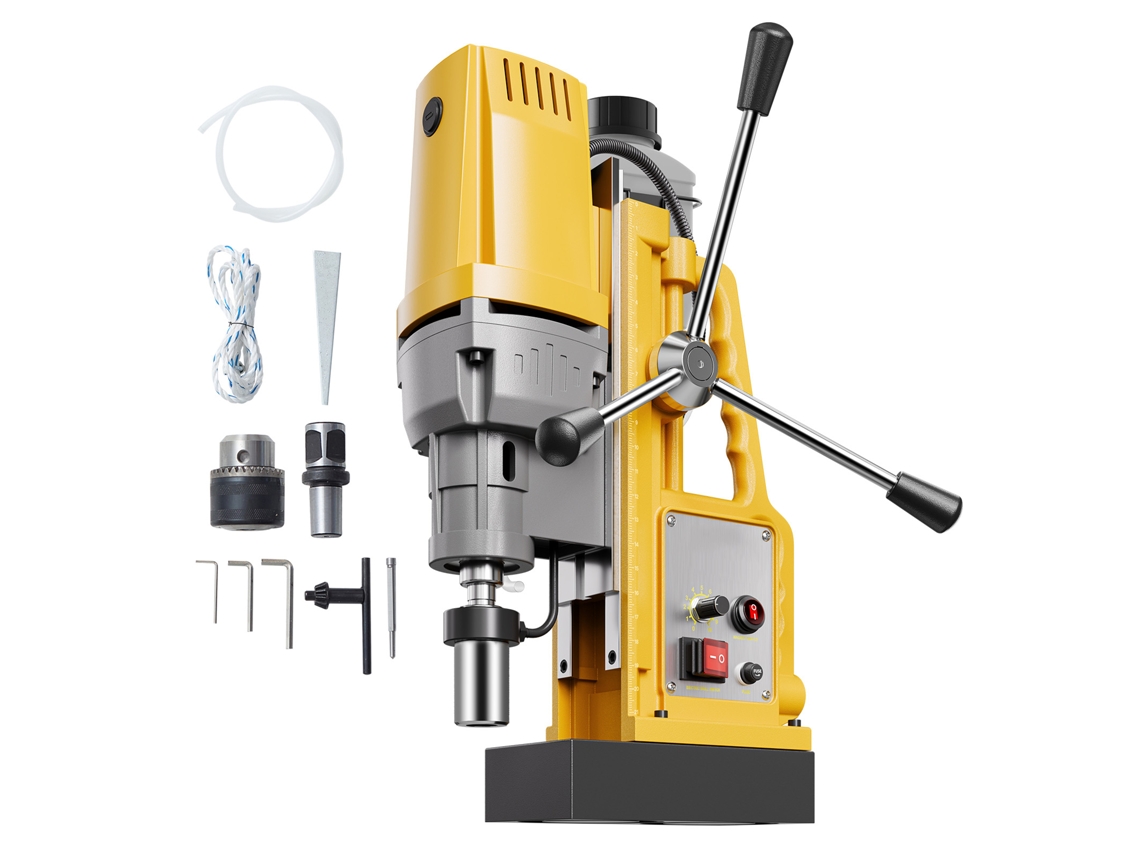 Taladro magnético Succebuy de 1400 W, diámetro de perforación de 50 mm, amarillo