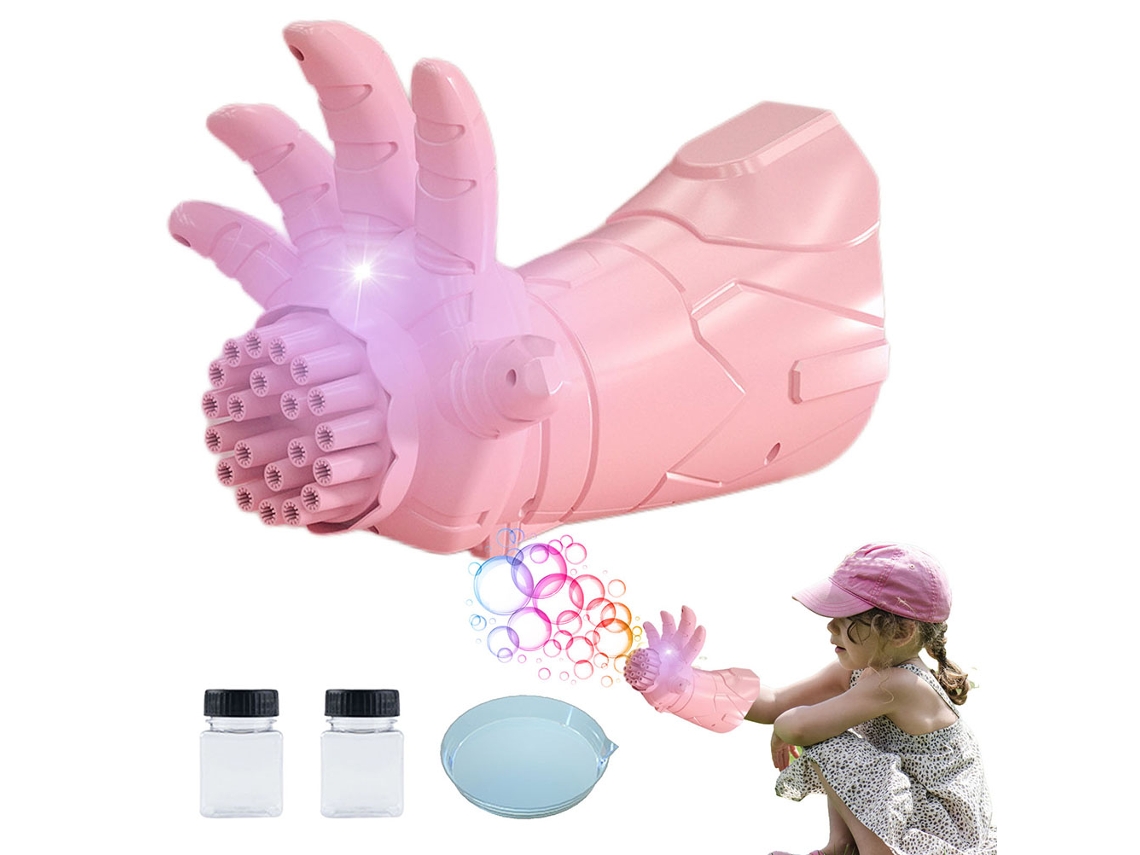 Pistola De Burbujas Eléctrica Con Luz Inspirada En Películas, Juguete Automático Para Niños