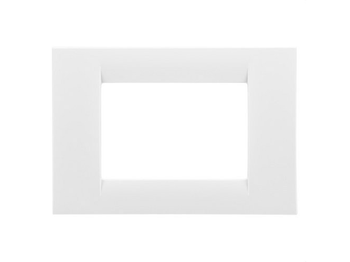Placa de 3 módulos blanco nube System GEWISS