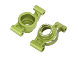 2pcs Suporte De Eixo Traseiro Em Liga De Alumínio Para Carros Rc Traxxas 1/10 Maxx 2.0 Verde