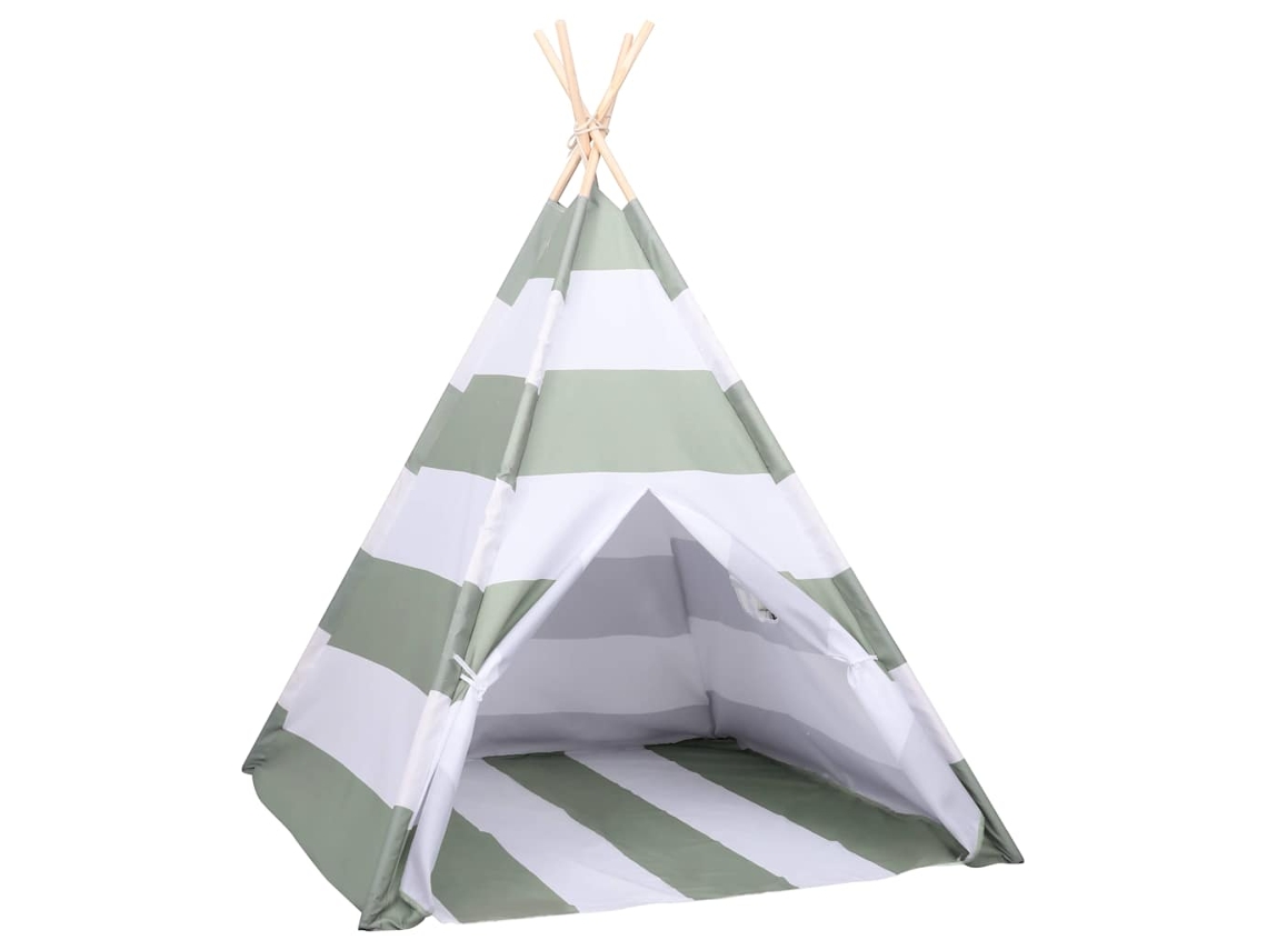 Tienda Para Niños Rayado Gris Y Blanco 120 X 120 X 150 Cm