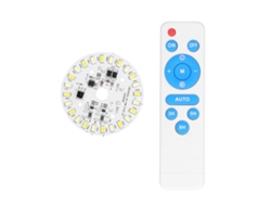 Lámpara de techo LED de panel de 12 W y 24 LED, modelo 2026, con control remoto, luz blanca cálida, 3,2 V/3,7 V.