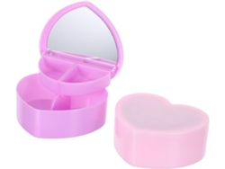 Nuobesty Joyero De 2 Piezas Con Espejo Para Niñas, Doble Capa De Almacenamiento