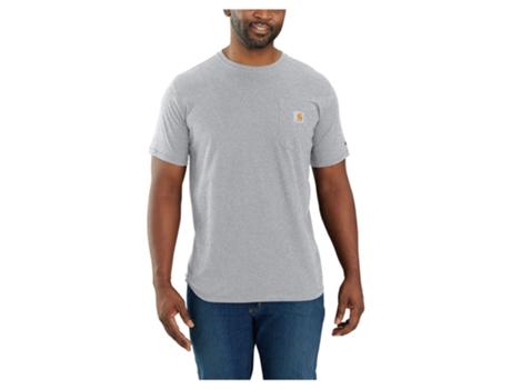Camiseta Unisex CARHARTT Ajuste Relaxado Force Flex Pocket Gris (L)