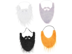 Barba Postiza Para Disfraz De Halloween, Disfraz De Mascarada, Barba Para Disfraz Elegante, Bigotes Postizos