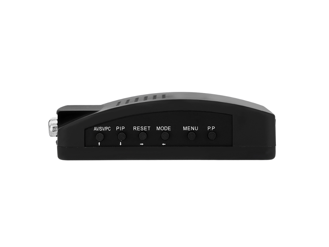 Conversor De Vídeo Bnc S Video Para Vga Adaptador Plug Play Com Cabos Para Dvr Monitor Lcd Crt