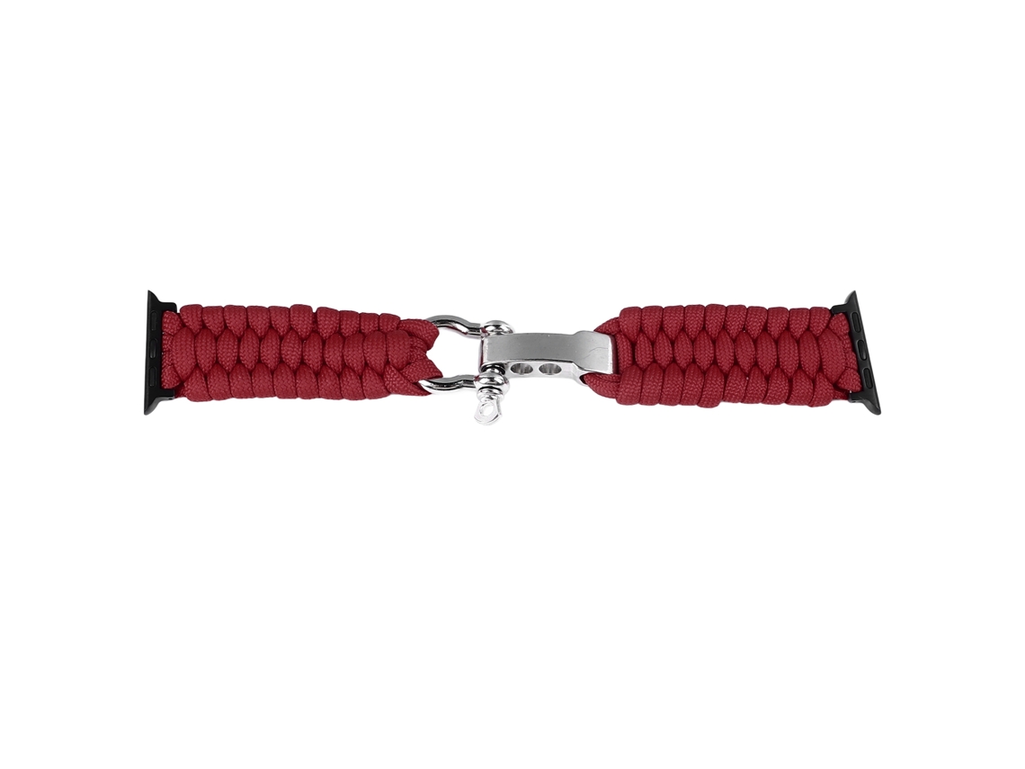 Pulsera Trenzada Ajustable Para Iwatch 9 8 7 6 5 4 3 2 1 Se Wine