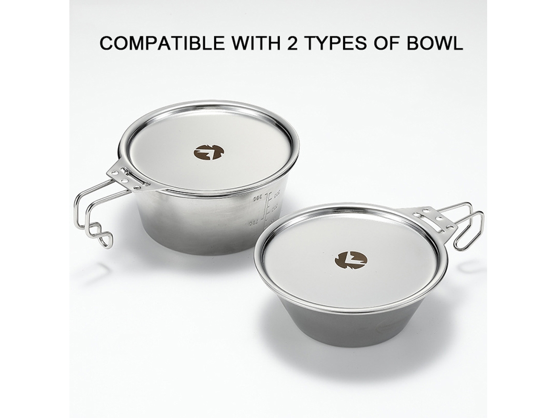 Taza De Camping Ligera De Acero Inoxidable 304 Con Tapa, Ideal Para Cocinar, Para Camionetas, Senderismo Y Excursionismo.