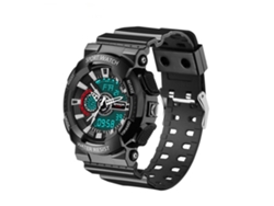 Reloj Electrónico Deportivo Sanda Multifuncional Impermeable Con Doble Pantalla Negro