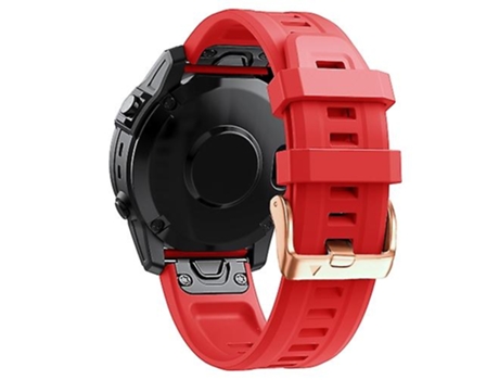 Correa Smartwatch Para Garmin Fenix 7S 20Mm Correa De Reloj De Silicona Roja VENISYMLIS