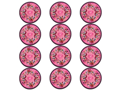 Posavasos de tela bordada con diseño floral étnico vintage NEVEANCE