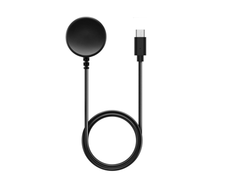 Cargador de reloj con interfaz magnética tipo C clásico para Samsung Galaxy Watch 6 (negro)