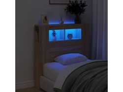 Cabecero Led Madera Ingeniería Roble Sonoma 100x18,5x103,5 Cm