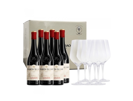 5 Botellas Ramón Bilbao Garnacha 6 Copas de Regalo BODEGAS RAMÓN BILBAO