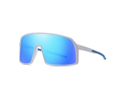Gafas de sol polarizadas Gertiz para ciclismo, UV400, para mujer, para ciclismo de montaña (blanco y azul)
