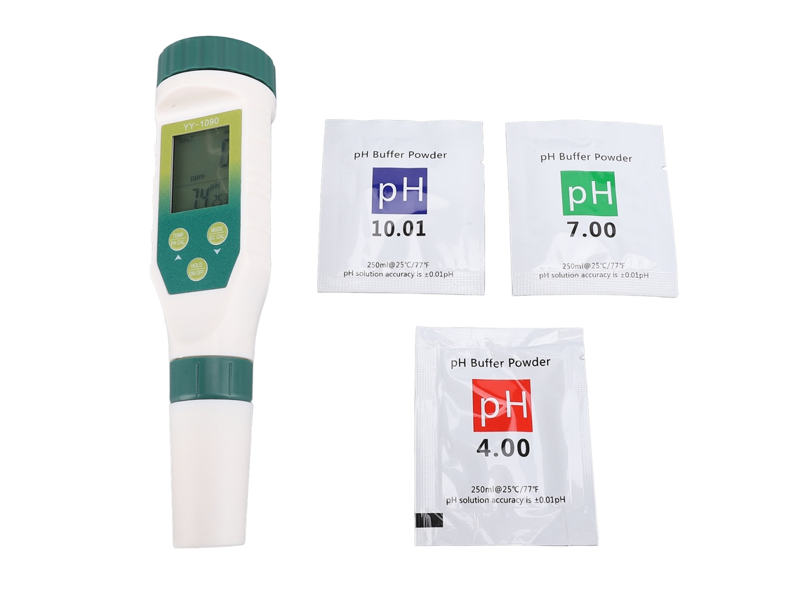 Medidor De Calidad Del Agua 5 En 1: Ph, Salinidad, Tds, Ec Y Temperatura Para Piscinas, Agua Potable Y Acuarios.