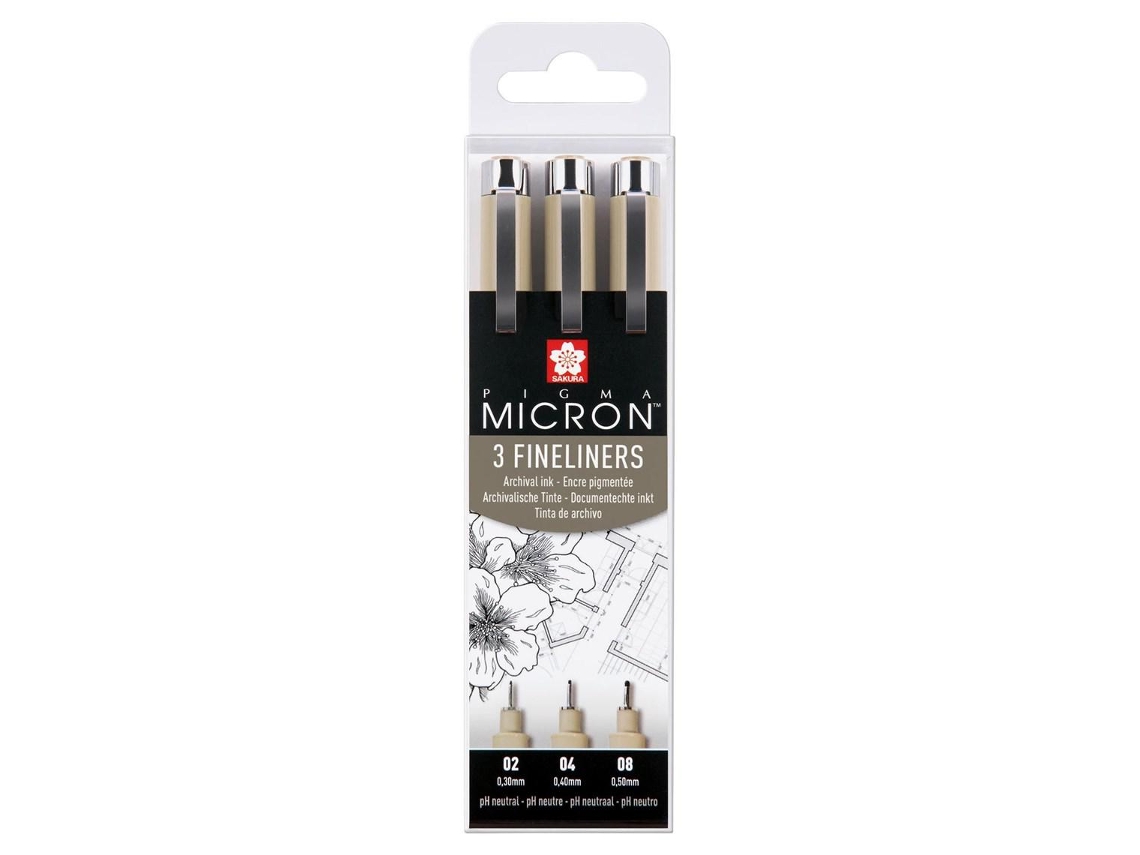 Estuche Pigma Micron con 3 bolígrafos negros