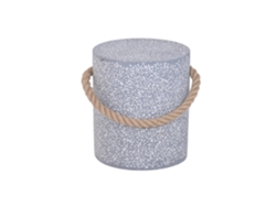 Mesita Auxiliar Hormigon Cuerda Terrazo 40x40x45cm