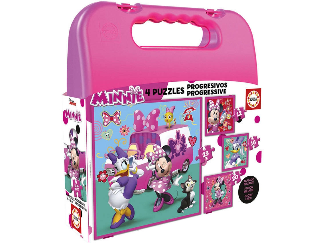 Puzzle EDUCA Educa Maleta Progresivos Minnie Happy Helpers (Edad Mínima: 3 Años - 0 Piezas)