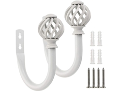 Ganchos Para Cortinas De Metal Ligero Linjou, Modelo Nest Blanco (1 Unidad)