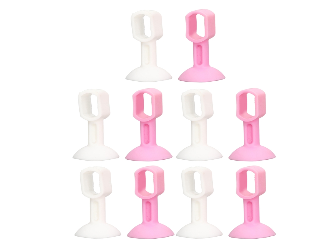 Soporte para puerta de lavadora, rosa y blanco, 10 unidades