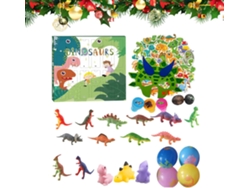 Calendario de Adviento de 24 días con temporizador de cuenta regresiva, decoraciones, figuras de animales navideños, escuela y
