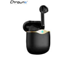 Auriculares Bluetooth, Chrouns 48hrs Playtime Con Estuche De Carga Inalámbrica Negro