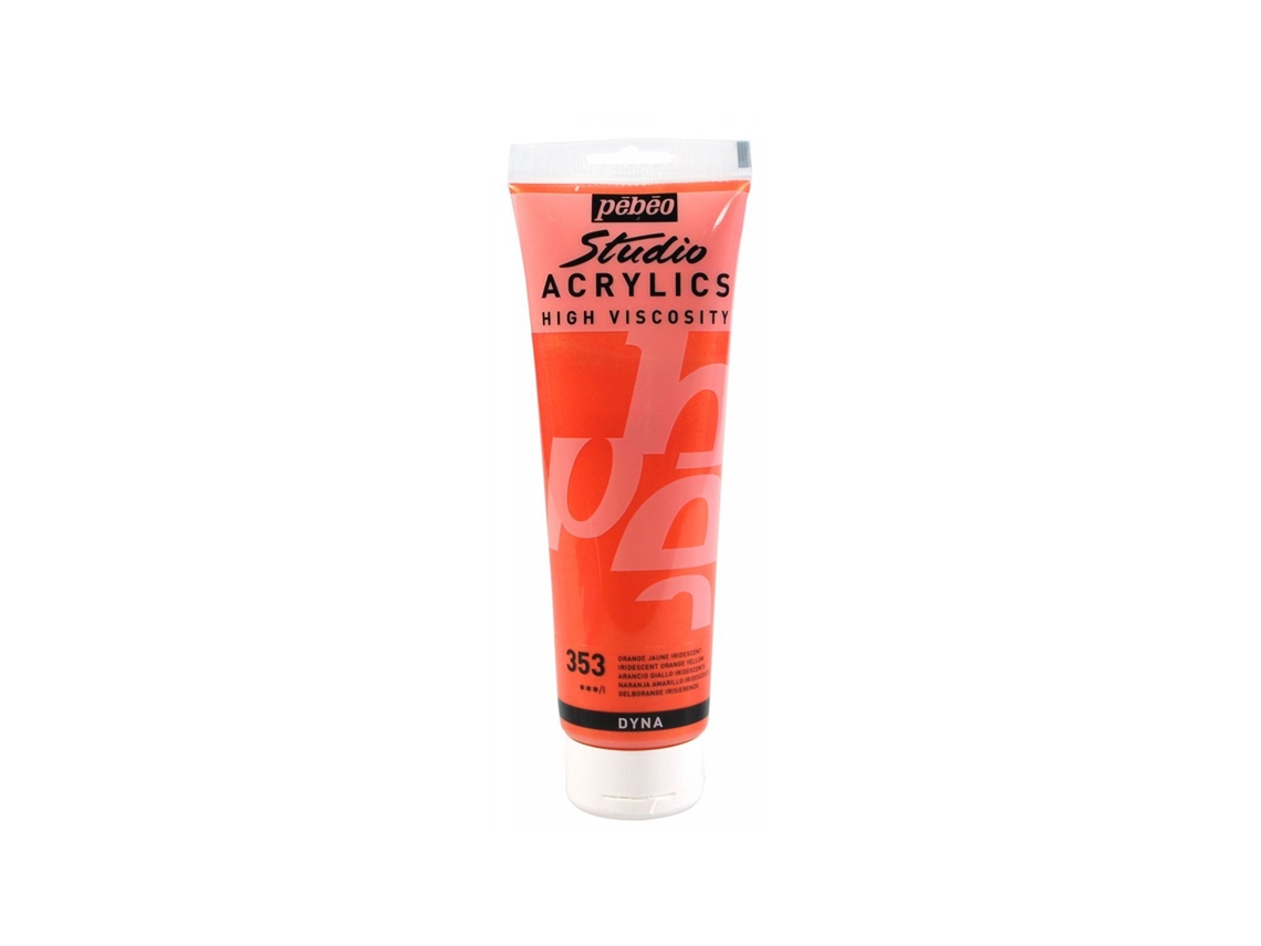 Tinta Acrílica PÉBÉO (Iridiscente - Naranja Amarillento - 250ml)