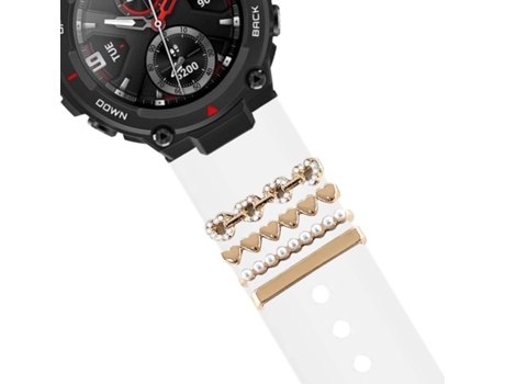 Correa Amazfit T-Rex Pro Pulsera con Adorno Corazones Blanco