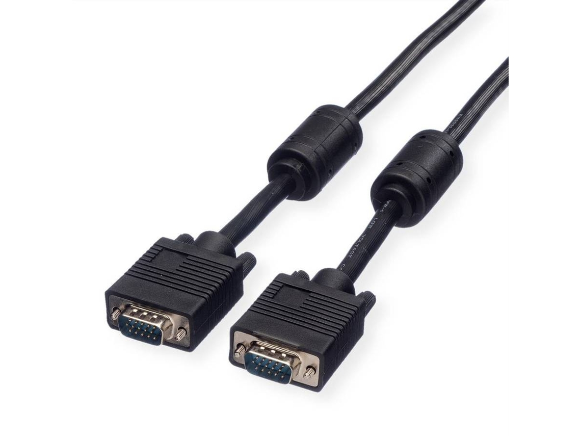 Cable ROLINE (VGA - 10m - Negro)