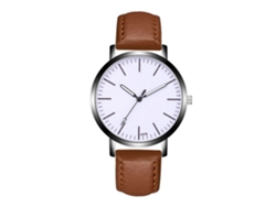 Reloj De Pulsera Analógico De Cuarzo De Lujo Informal Para Parejas, Color Café Claro.