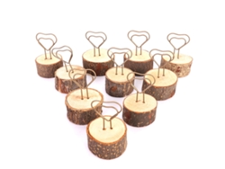 10 Pcs Clip de Madeira Estilo Retro Ecológico para Memo Foto Decoração com Casca