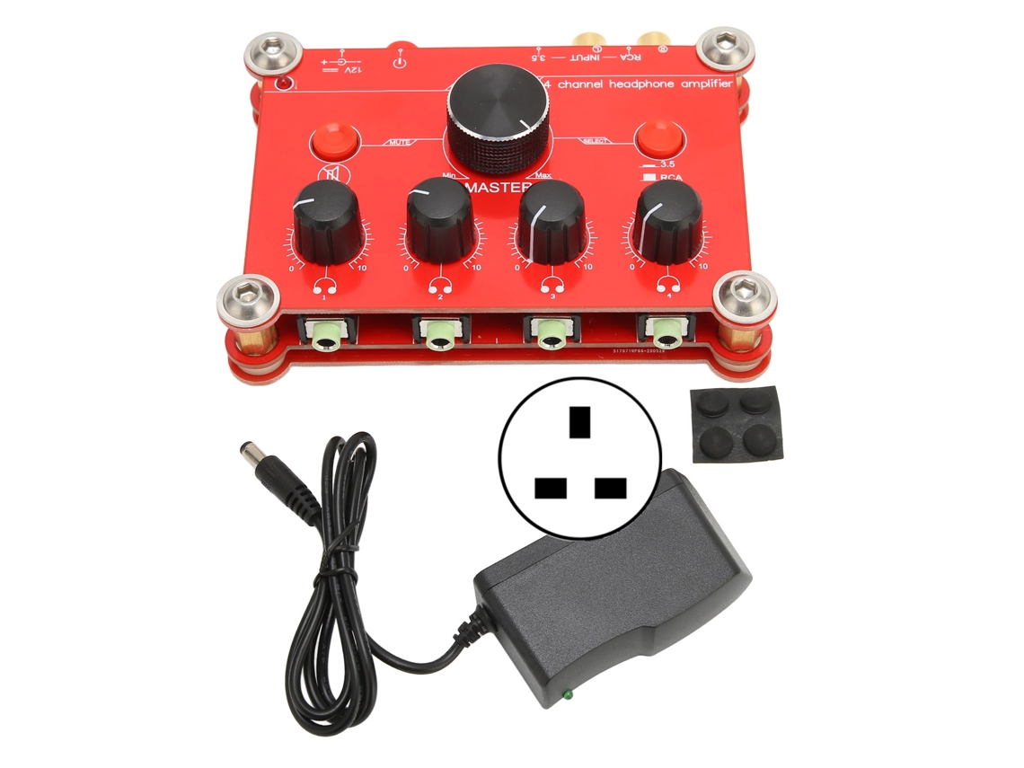 Amplificador De Auriculares 4 Canales Con Control De Volumen Independiente Módulo De Potencia