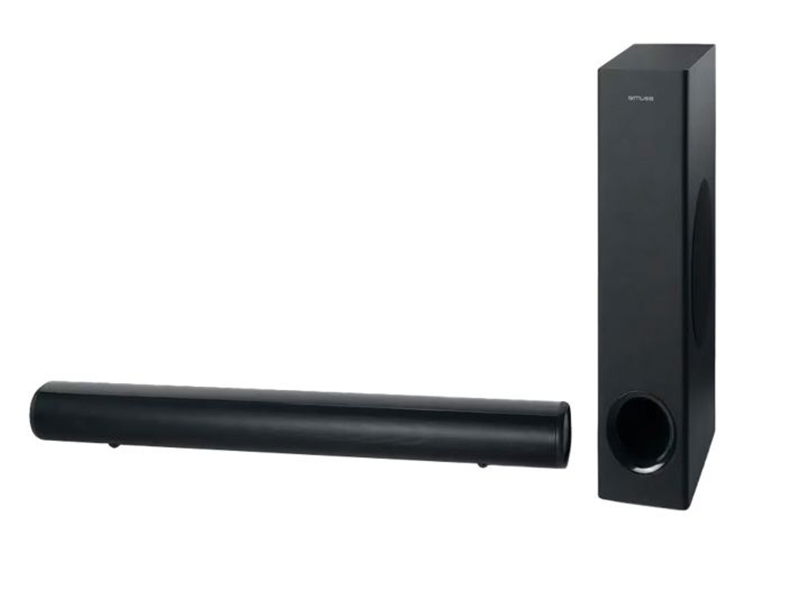 Barra De Som Tv 2.1 Muse M 1880 Sbt, Subwoofer 200w, Conexión Sem Fio Bluetooth, Hdmi, Óptico, Usb