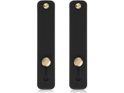 Juego De 2 Soportes Para Teléfono Con Agarre De Dedo, Universales Y Portátiles De Silicona Para La Mayoría De Los Smartphones (2 Unidades - Negro)