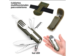 Juego De Cuchillos Portátiles Para Acampar Al Aire Libre De Color Verde Militar, Estuche De Acero Inoxidable Hecho A Mano.
