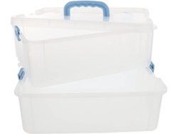 Caja transparente para guardar juguetes, contenedor multifuncional para diversos artículos, organizador escolar. SFUSHOS