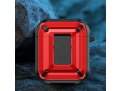 Estuche protector para auriculares con textura de diamante, interruptor y gancho para AirPods de 1/2".